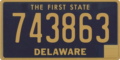 DE license plate 743863