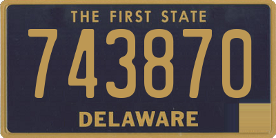 DE license plate 743870