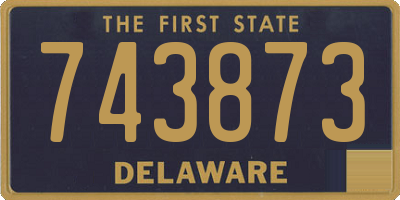 DE license plate 743873