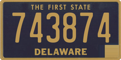 DE license plate 743874