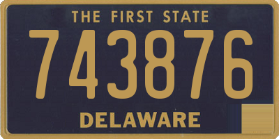 DE license plate 743876