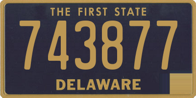DE license plate 743877