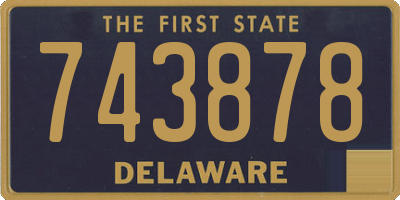 DE license plate 743878