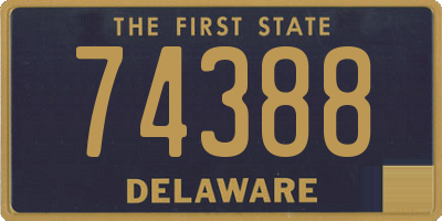 DE license plate 74388