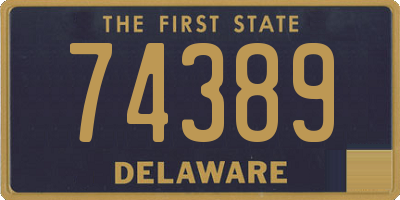 DE license plate 74389