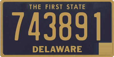 DE license plate 743891