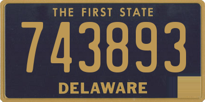 DE license plate 743893