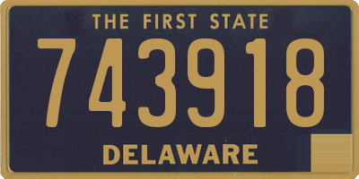 DE license plate 743918