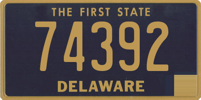 DE license plate 74392