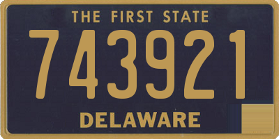 DE license plate 743921