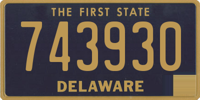 DE license plate 743930