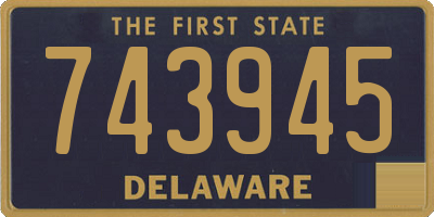 DE license plate 743945