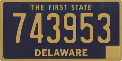 DE license plate 743953