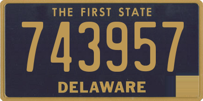 DE license plate 743957