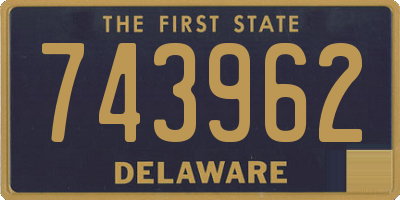 DE license plate 743962