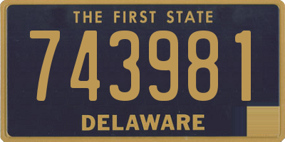 DE license plate 743981