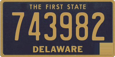 DE license plate 743982
