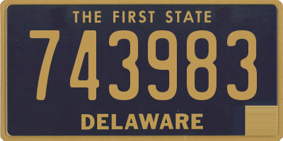 DE license plate 743983