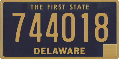 DE license plate 744018