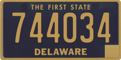 DE license plate 744034