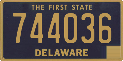 DE license plate 744036