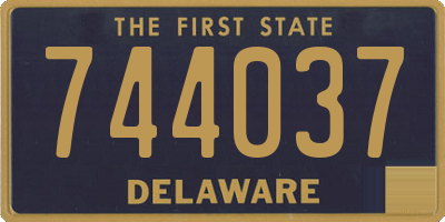 DE license plate 744037