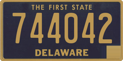 DE license plate 744042