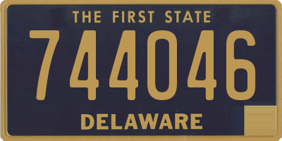 DE license plate 744046