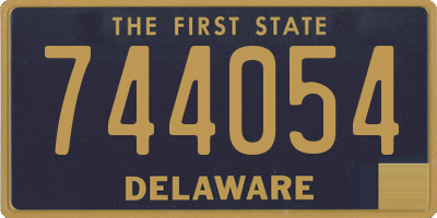 DE license plate 744054
