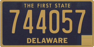 DE license plate 744057