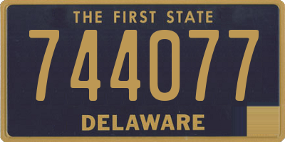 DE license plate 744077