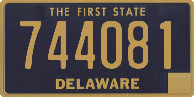DE license plate 744081