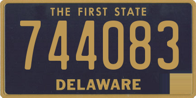 DE license plate 744083