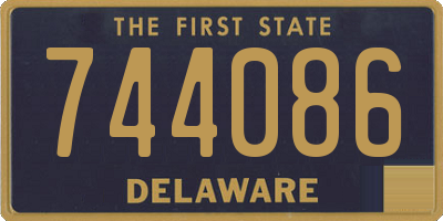 DE license plate 744086