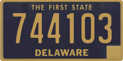 DE license plate 744103