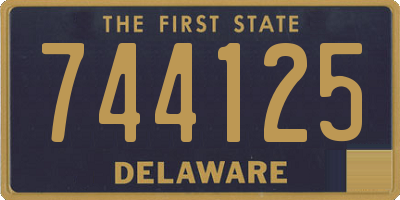 DE license plate 744125