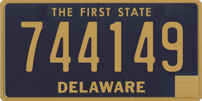 DE license plate 744149