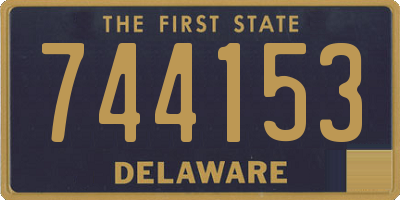 DE license plate 744153