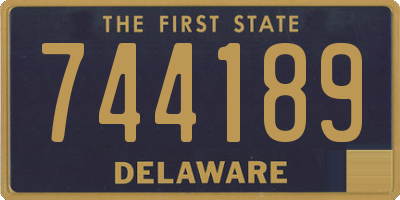 DE license plate 744189
