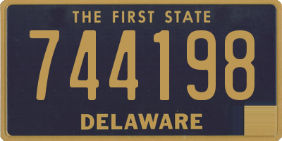 DE license plate 744198