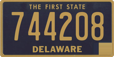DE license plate 744208