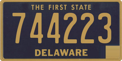 DE license plate 744223