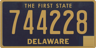DE license plate 744228