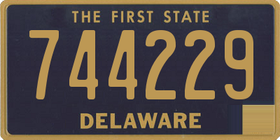 DE license plate 744229