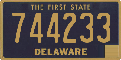 DE license plate 744233