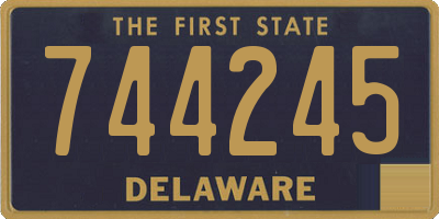 DE license plate 744245