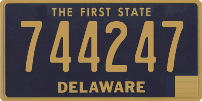 DE license plate 744247