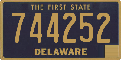 DE license plate 744252
