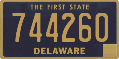 DE license plate 744260