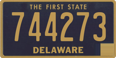 DE license plate 744273
